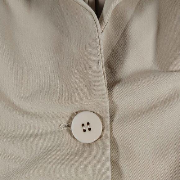 NWOT Cicy Bell Button Blazer Lapel Career Jacket Pockets Khaki Size Medium - Picture 5 of 9